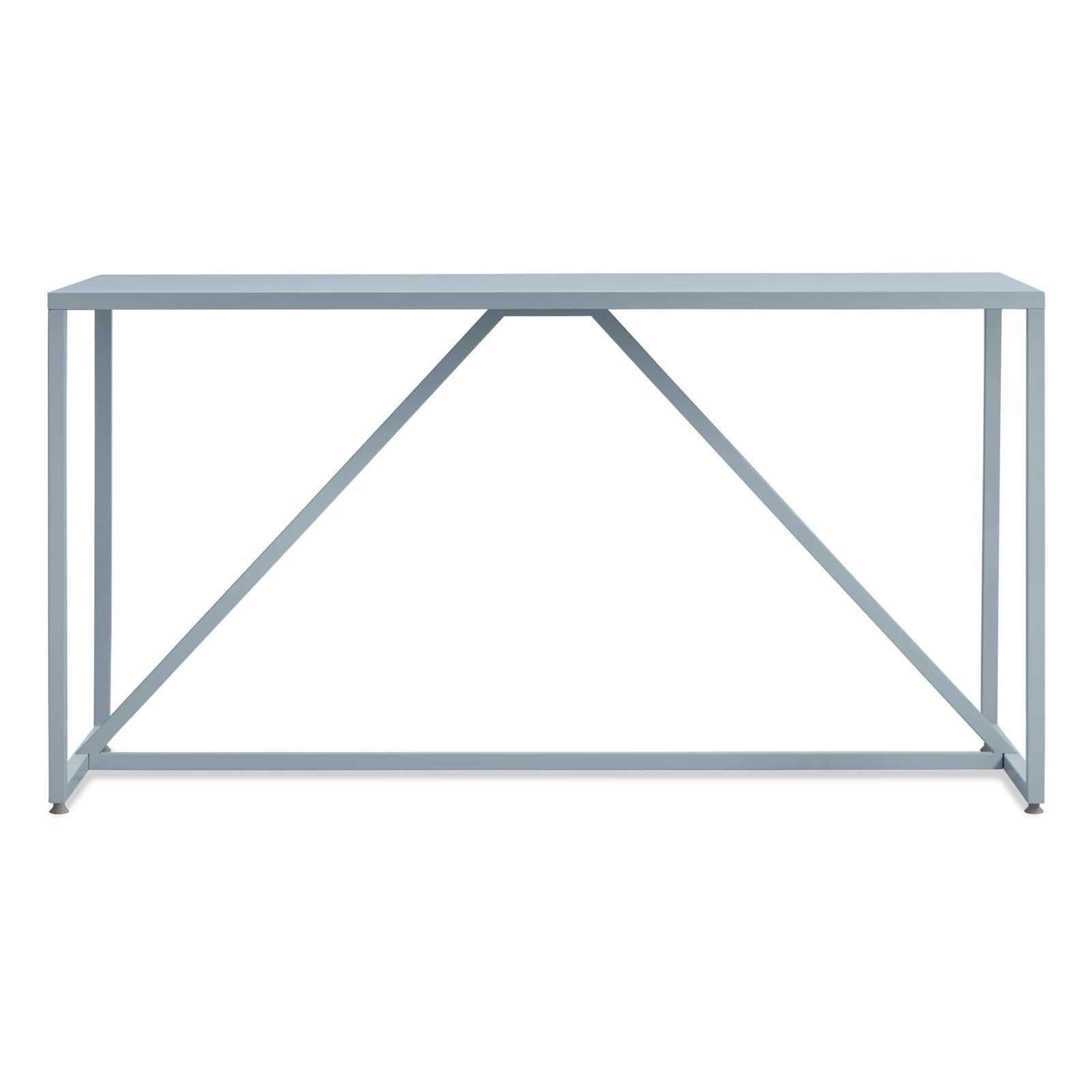 Strut Dining Table, 28" W x 56" L, Gray Blue, Standard (29" Height)