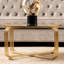 Adero 93cm Round Metal Coffee Table For Living Room Furniture, Center Table with Mirror Top
