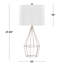 Ensemble de 2 lampes de table en métal 27 po Geome