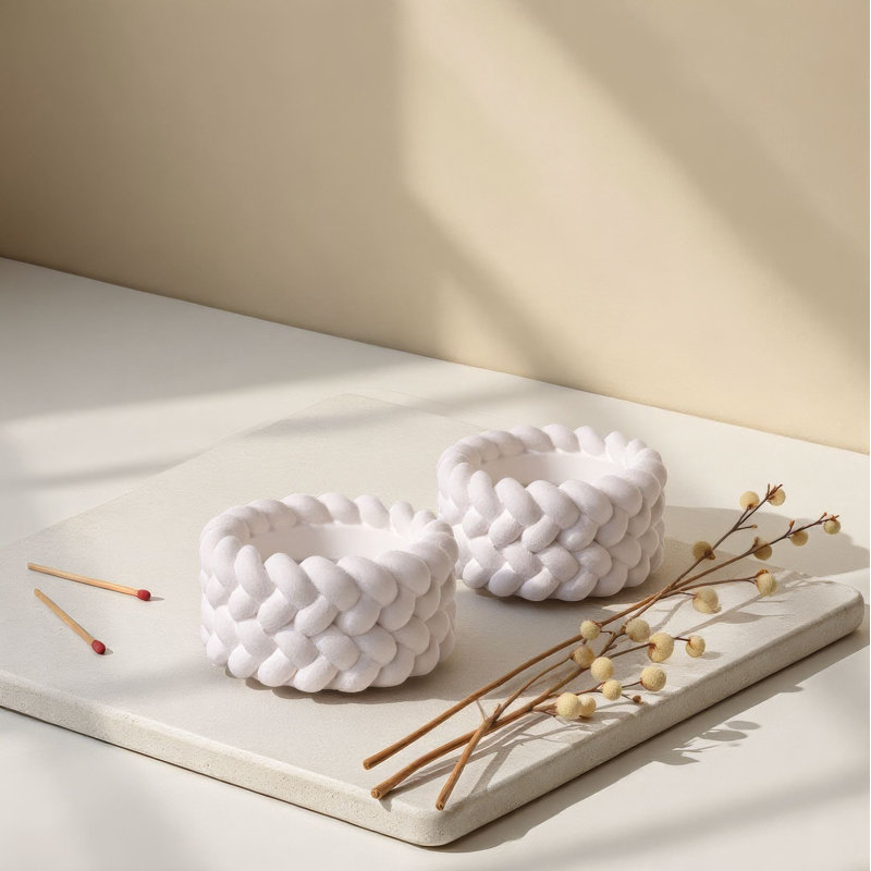 Ensemble de bougies élégantes non parfumées (6 pièces), blanc, 2,4 x 2,4 x 2,0 pouces | 15 ml chacun, longue durée de combustion: 2 à 3 heures | Parfait pour la décoration intérieure, les événements et la détente | Sécuritaire - Éloignez-vous de la chaleur et des flammes