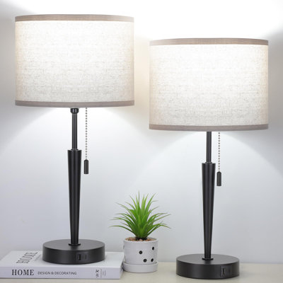 Lampe de table en métal USB