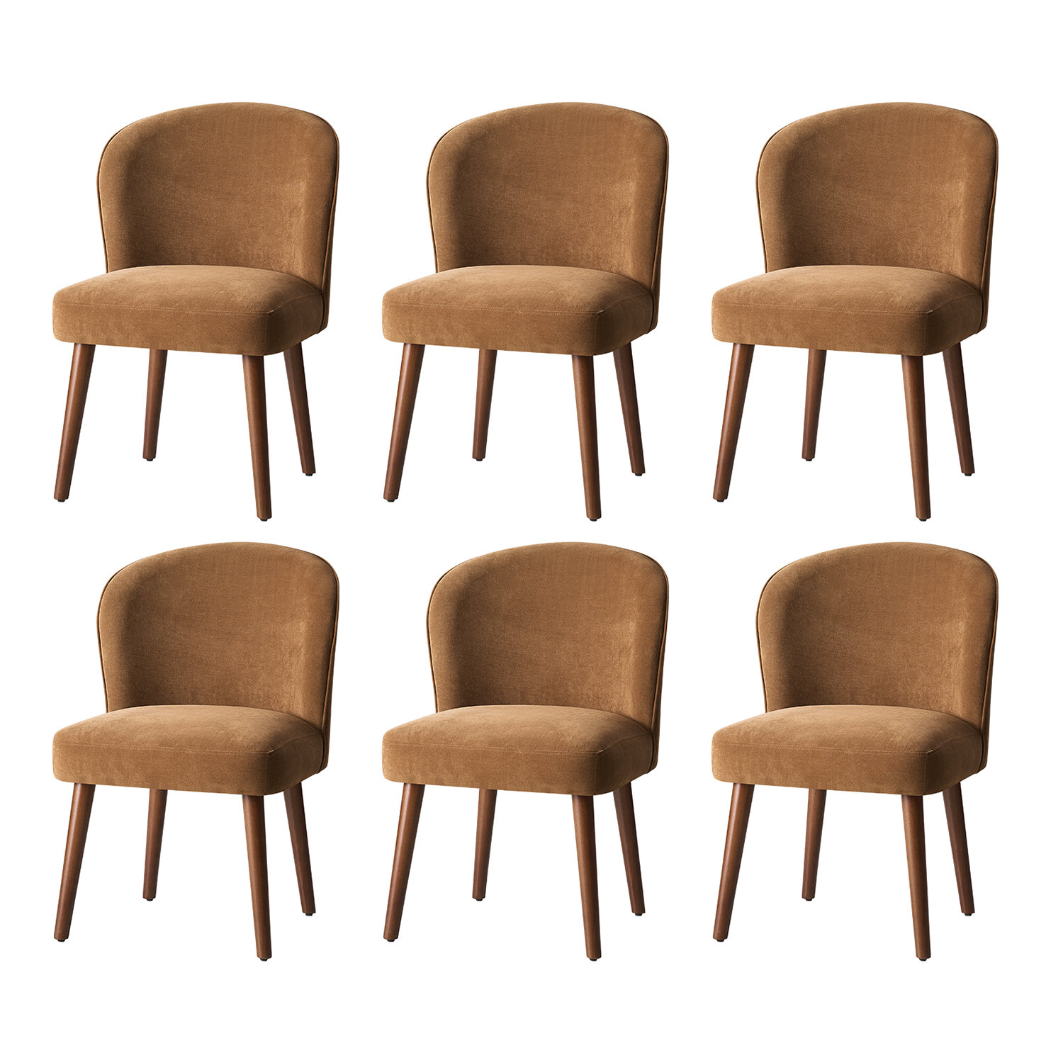 Monticello Dining Chair, 6, Caramel