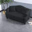 Canapé Chesterfield en velours noir, canapé 2 places moderne pour le salon