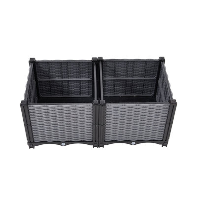 Self-Watering Plastic Outdoor Planter Box