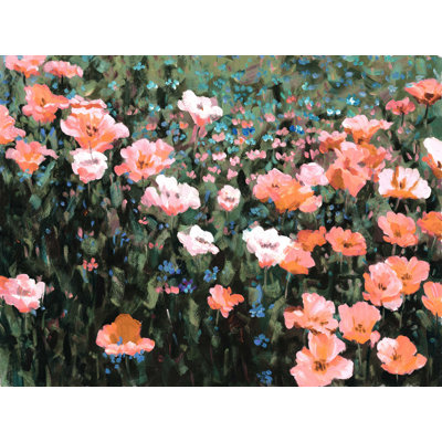 Champ de fleurs 2 - peinture sur toile tendue