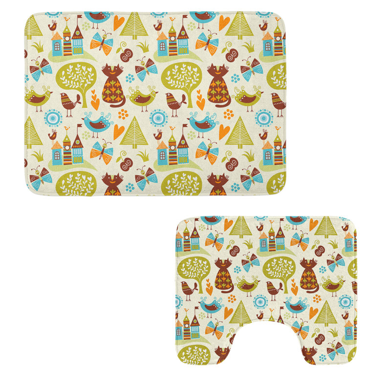 Ensemble de tapis de salle de bain Cats 2 pièces