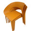 Chaise orange en polypropylène à un seul côté 4 pièces pour une utilisation intérieure et extérieure, durabilité de haute qualité, scénarii ergonomiques, matériau PP, confort