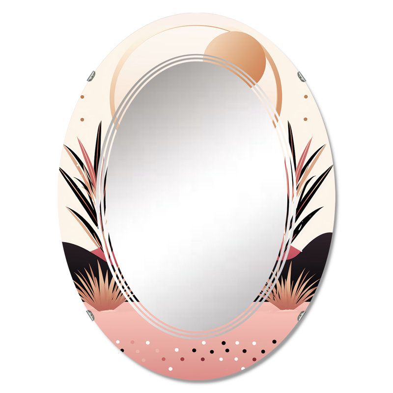 Perit - Miroir mural moderne ovale, 30 po x 20 po