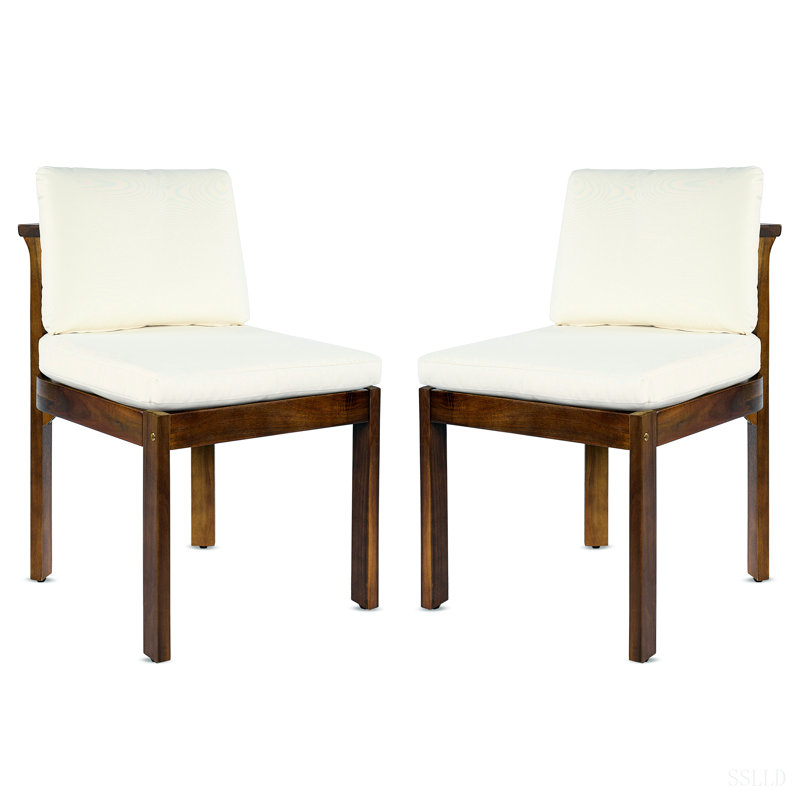 Ensemble de chaises d'extérieur en bois d'acacia, Brun