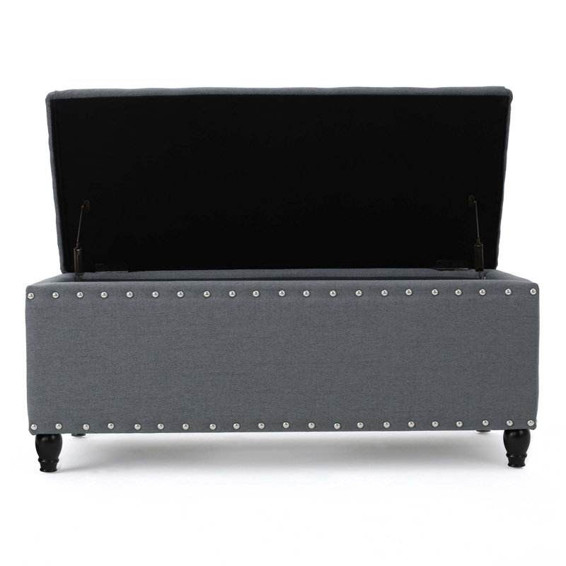 Flip top Storage Bench, Charcoal