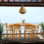 Ventura 6 - Person Teak Wood Patio Dining Set with Rectangular Table , Sunbrella® Cushions Included