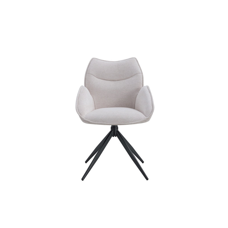 Vail 50.5cm H Upholstered Metal Side Chair, Beige