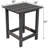 Adirondack Patio Table 17" Height Square HDPE Outdoor Side Table, Weatherproof Waterproof Sun Resistant Easy Clean Backyard End Table, Grey-1334189462