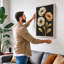 Three Blooms Botanical - Wrapped Canvas-665289653-665289652