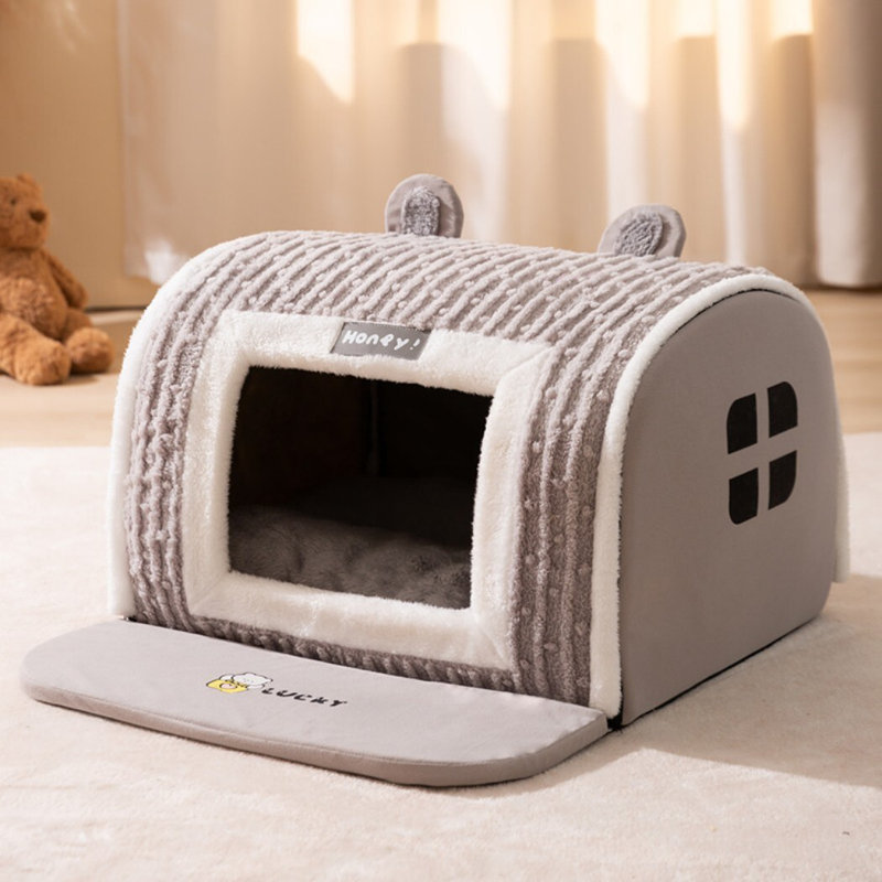 Niche pour chien Winter Winter, Small  (13.78" H x 15.75" W x 13.78" D), Gris