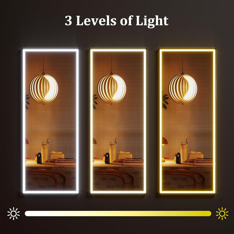 Miroir de plancher arqué pleine longueur avec cadre en métal, mural ou autoportant, pour la chambre à coucher ou le vestibule