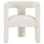 Chaise d'appoint Modern Bouclé avec courbes sculptées