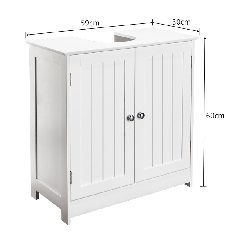 Armoire de rangement pour meuble-lavabo avec rangement blanc