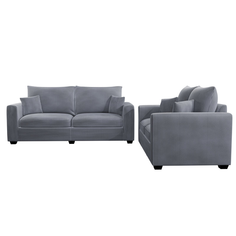 2-Piece Sofa Set, Gray