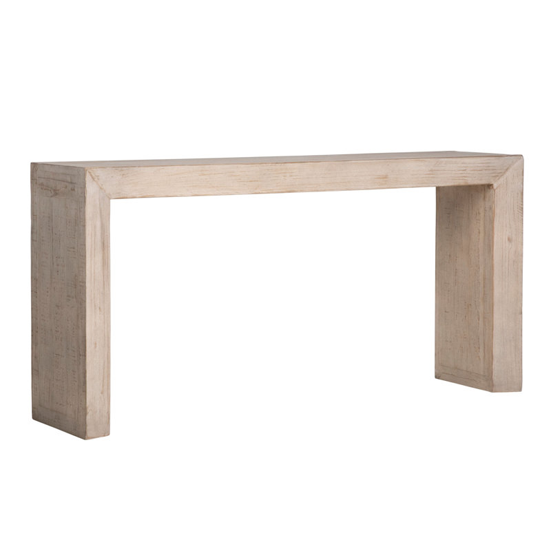 Sonya 65" Wide Solid Reclaimed Pine Console Table, Natural, Light Warm Wash