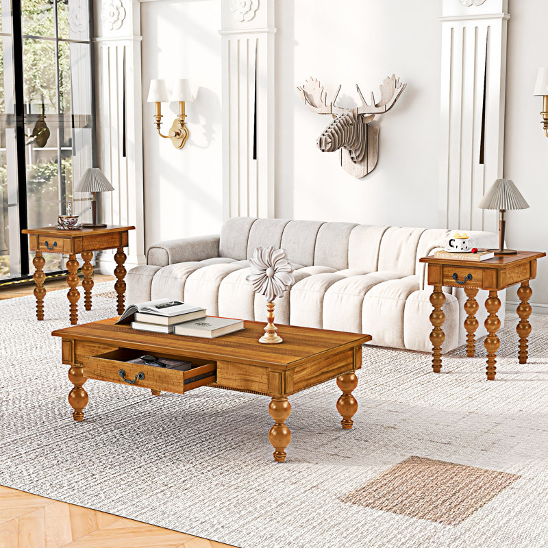 Ensemble de tables basses en bois