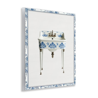 Plaque murale rétro pour évier Chinoiserie, design par lettré et doublé