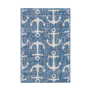 Tapis intérieur / extérieur bleu Glidden