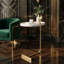 Table d'appoint blanche en forme de C, table basse, petit canapé pour la toux, chambre à coucher