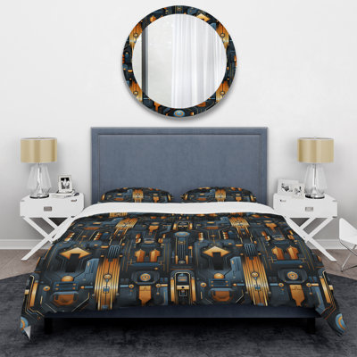 Ensemble de housse de couette Steampunk Industrial
