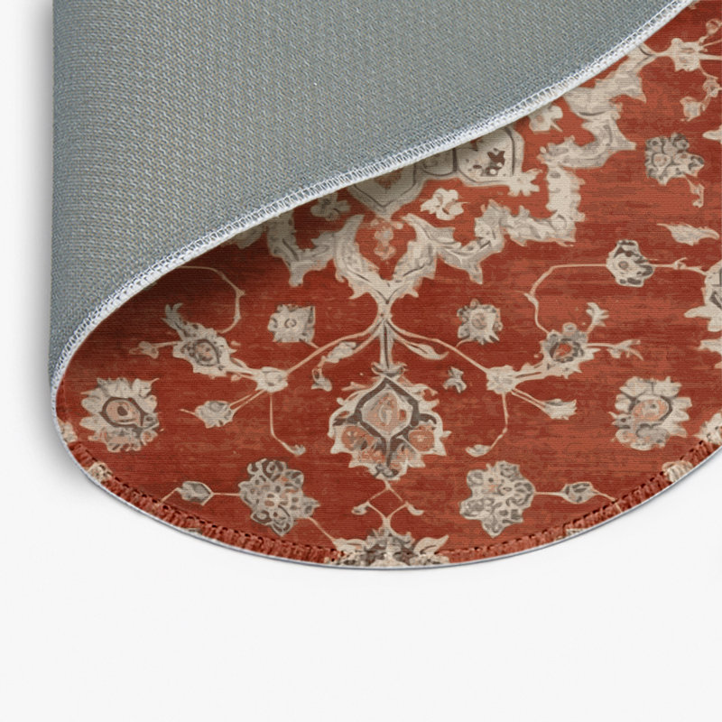 Tapis intérieur et extérieur brun Overdyed, Rond 5 pi