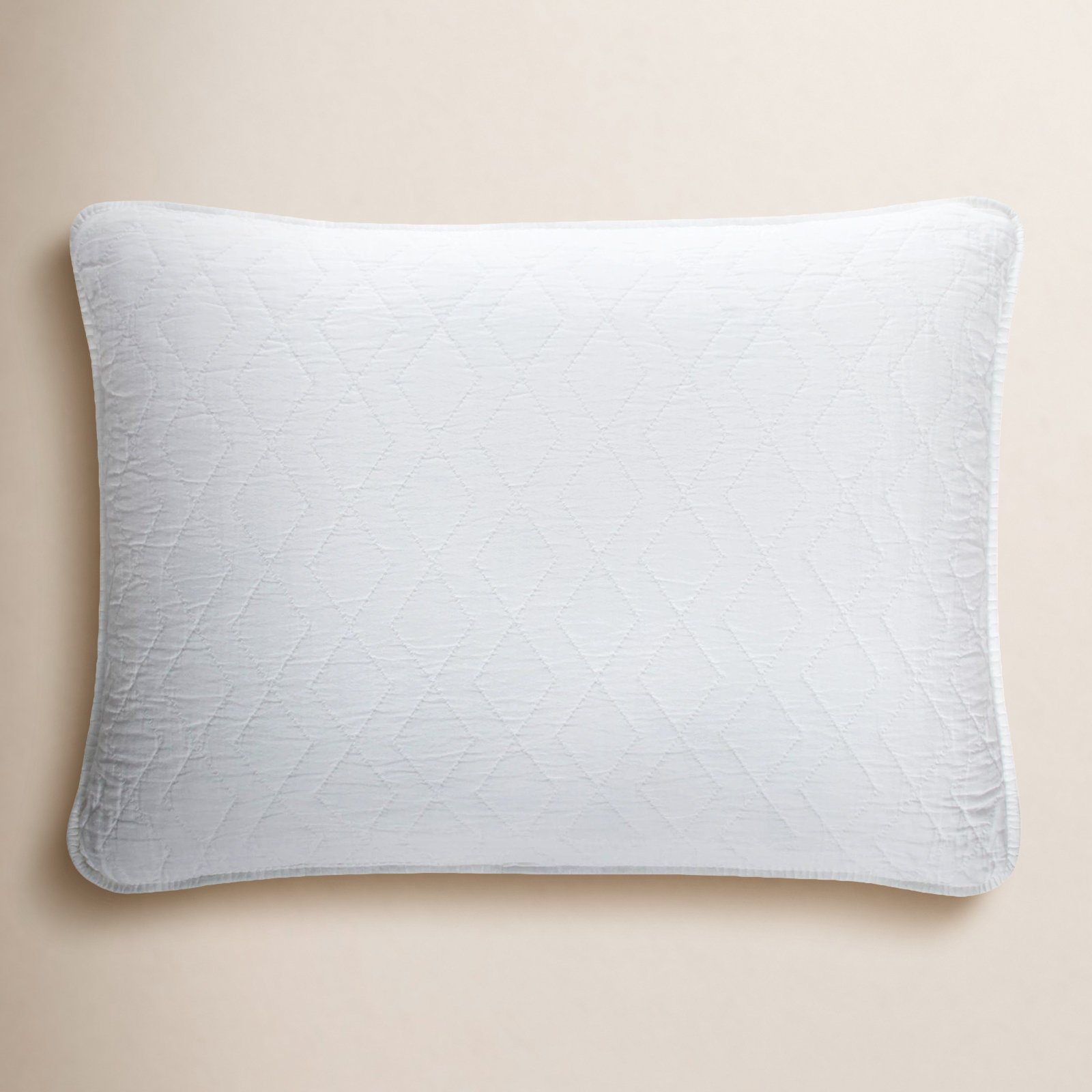 Birdie Quilted Sham, Full / Double, White