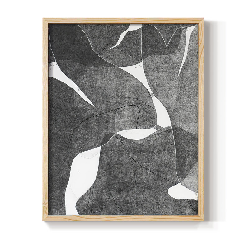 «Night Bloom III», reproduction encadrée - bois massif, Naturel, H 15 po x l 12 po