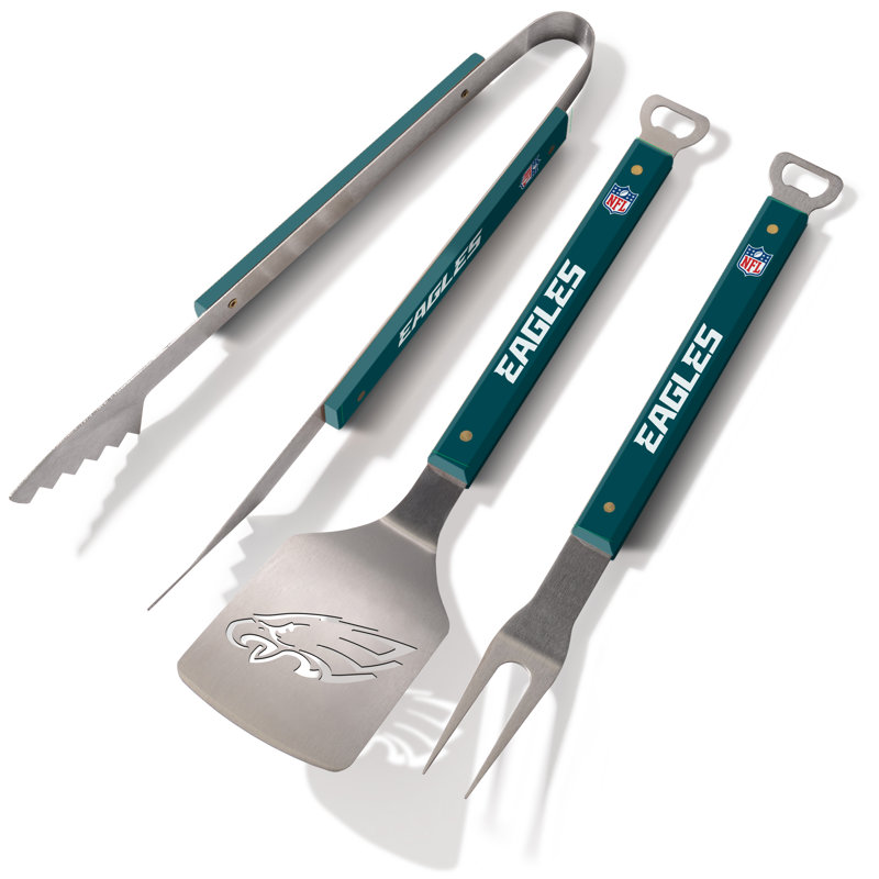 Stainless Steel Grilling Tool Set, Philadelphia Eagles, Green