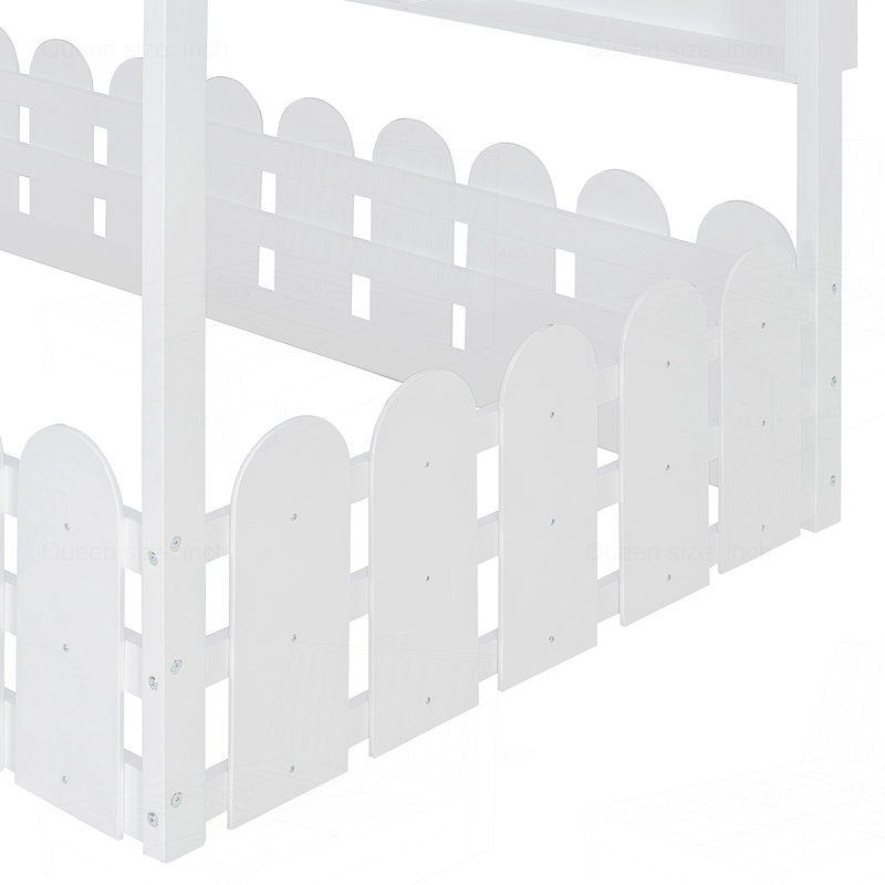 Lit sur pied Montessori House, Blanc