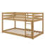 Lit superposé bas simple en bois avec échelle en bois-1079904434
