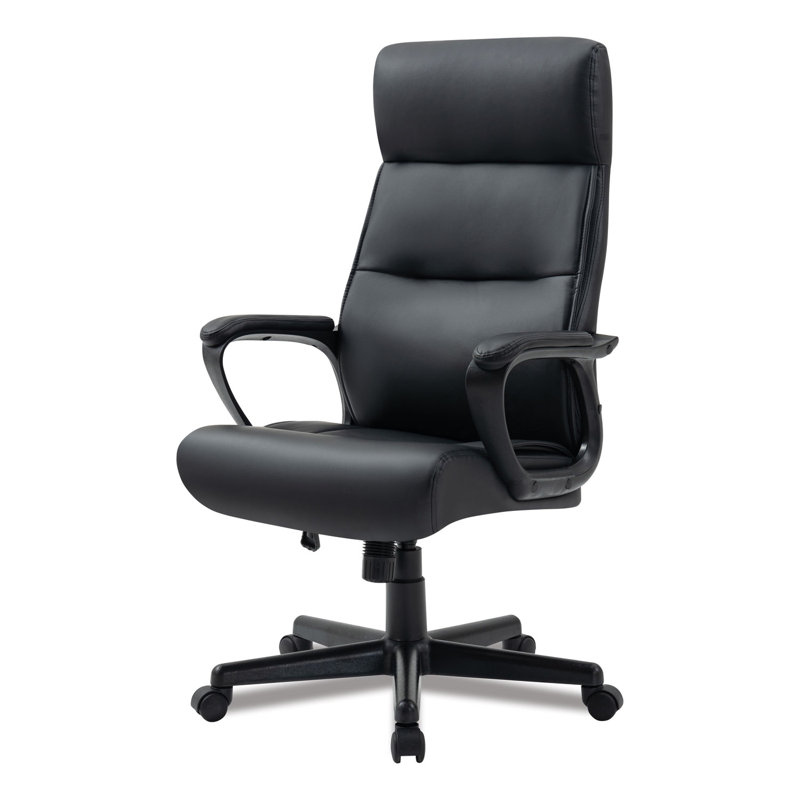 Alera Oxnam High-Back Swivel Task Chair in Black Fabric