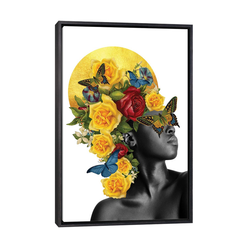 « Precious » par Kiki C Landon, reproduction d’art, Pas de tapis, H 40 po x l 26 po x P 1,5 po, Toile avec cadre noir patiné