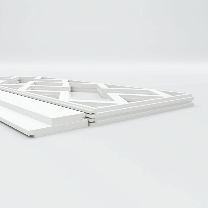 Ensemble de lambris en PVC Fowler, H 40 po x l 94,5 po x P 0,625 po
