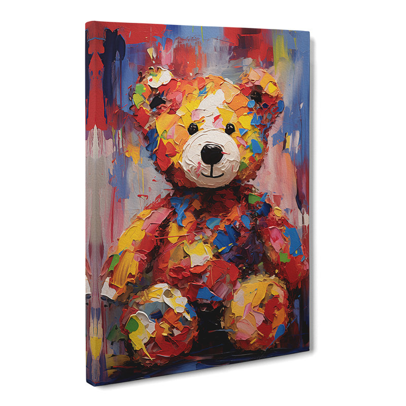 Teddy Bear Expressionism - Print, 60cm H x 40cm W x 3cm D