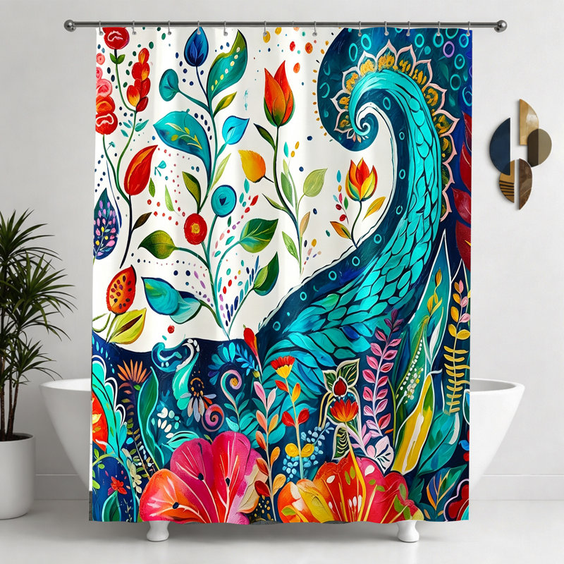Rideaux de douche avec crochets inclus