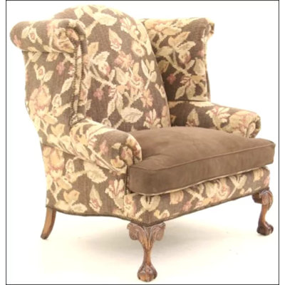 Leather Wingback Chair