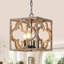 4 - Light Solid Wood Chandelier