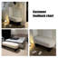 Banc long en velours blanc de style moderne pour chambre et entrée-762544332