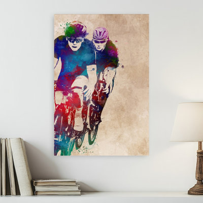 «Vibrant Cycling Action», art mural contemporain