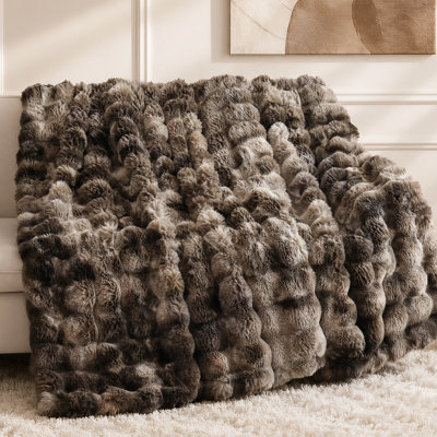 Jeté en fausse fourrure pour canapé - molleton rose moelleux et moelleux, couverture moelleuse moelleuse pour canapé et lit, jeté 50 po x 60 po