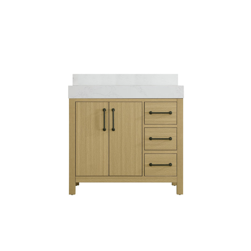 36 inch Single Bathroom Vanity_Traditional_VF60636-BS, Honey Brown