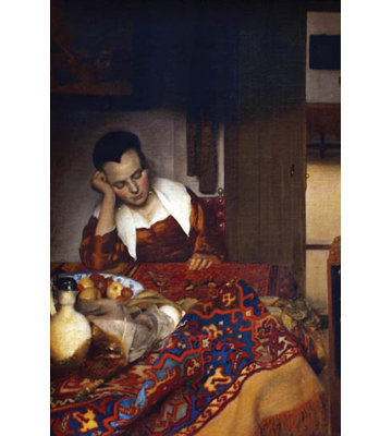 « the femme en veille » par johannes vermeer-print
