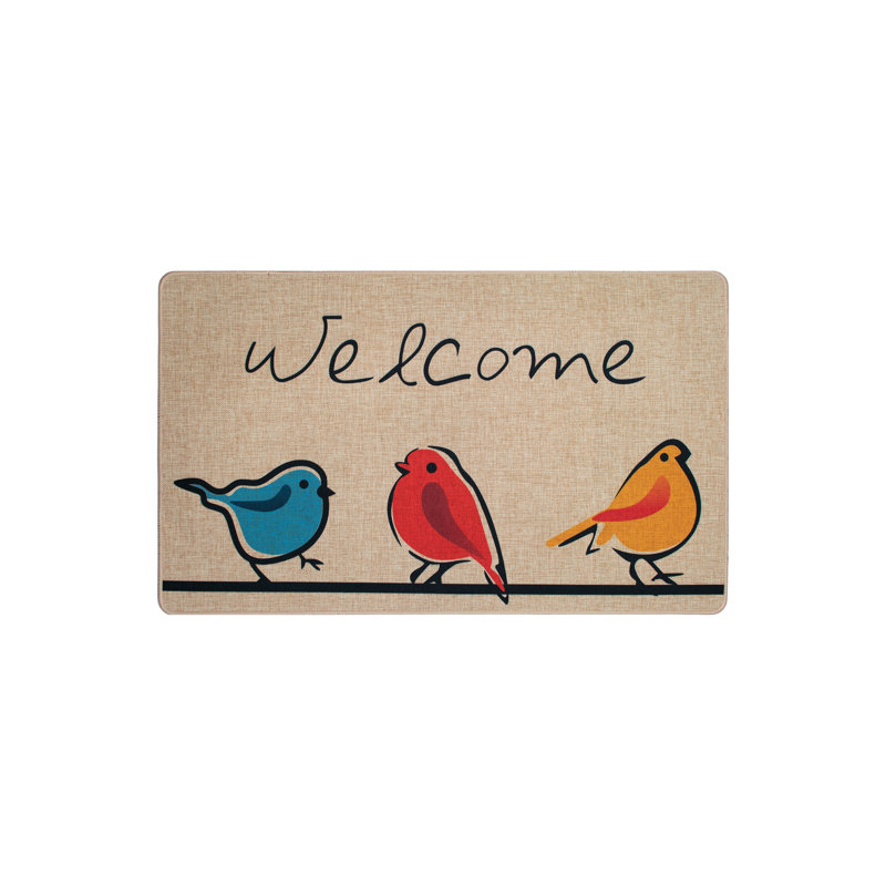 Tapis rectangulaire à envers antidérapant 1 pi 6 po x 2 pi 6 po Katerine