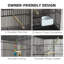 Cage à oiseaux double empilable avec support PawHut