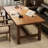 Tan Rectangular Solid Wood desk-1881605077